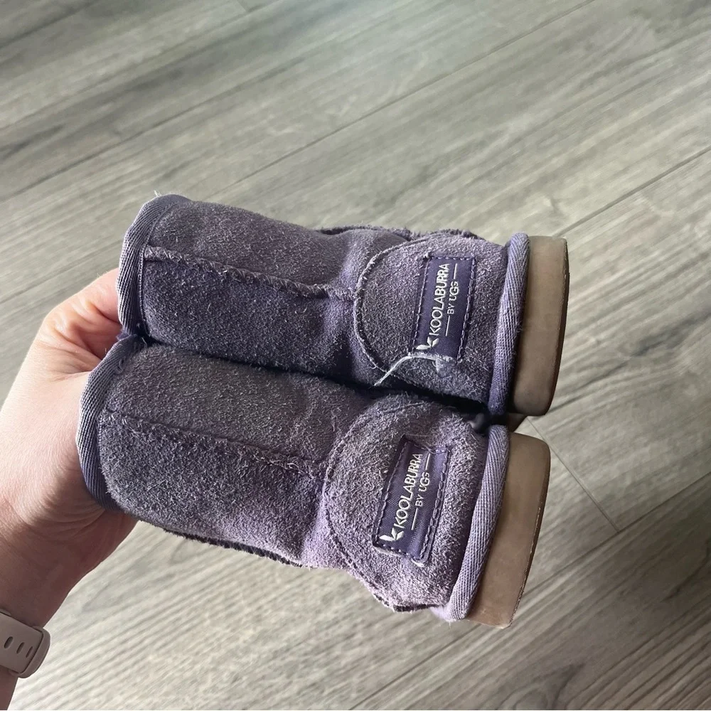 Koolaburra by Ugg Girls Lavender Purple Wool Lined Boots Classic Size 8